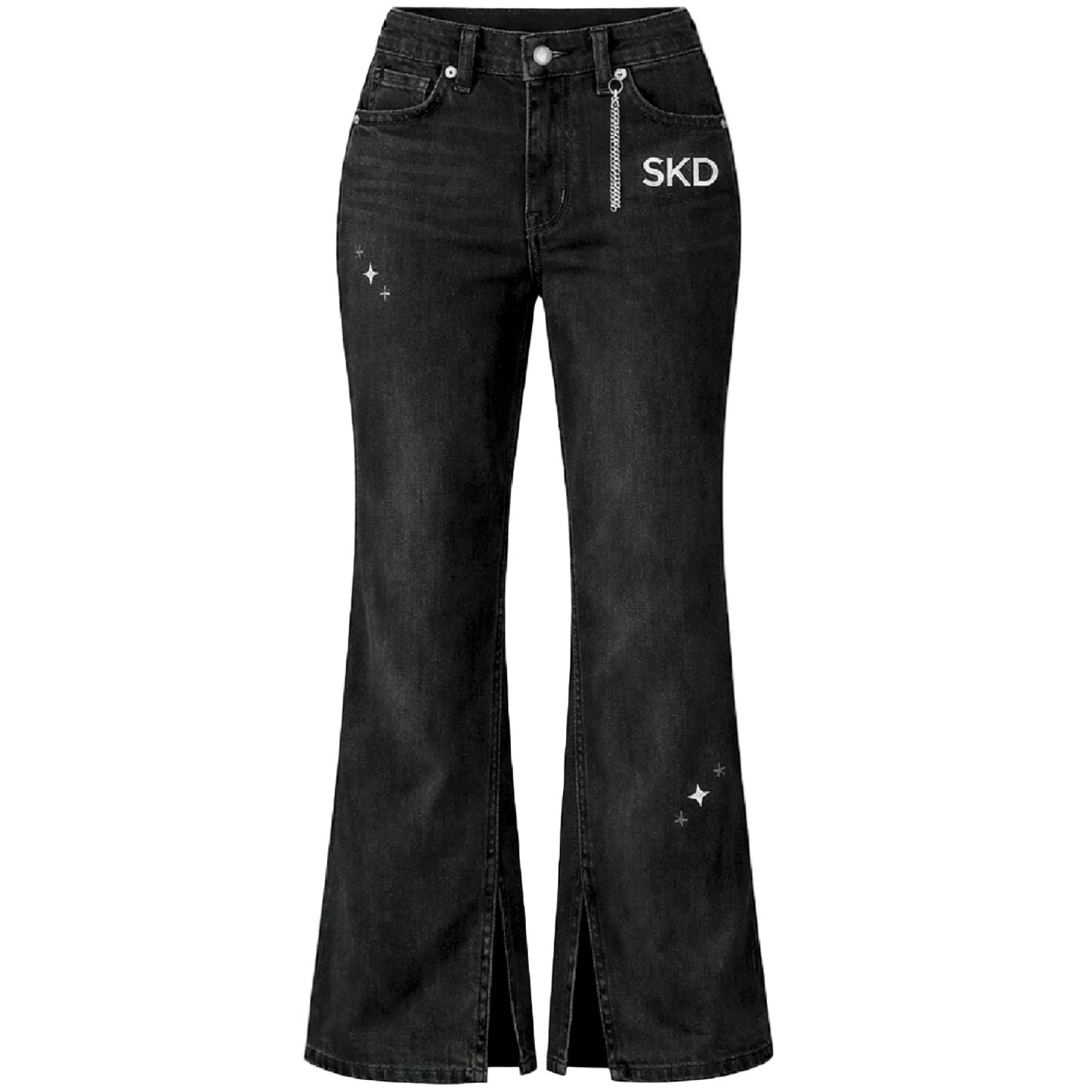 women black denim jeans